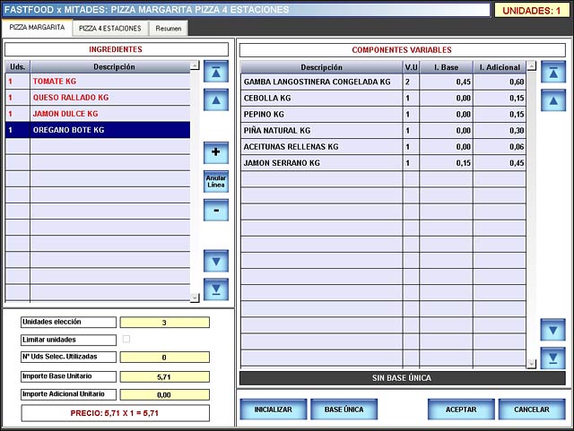 Software TPV para servicio a domicilio BDP.Net táctil