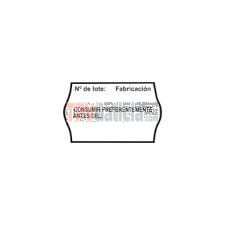 Etiquetas Adhesivas Marcaje 26 x 16 mm Onduladas con LOTE FABRICACION - CONSUMIR PREFERENTEMENTE