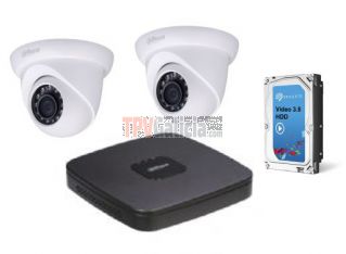 Kit Videovigilancia IP. Grabador Tribido + 2 camaras IP + Disco duro (Kits videovigilancia)