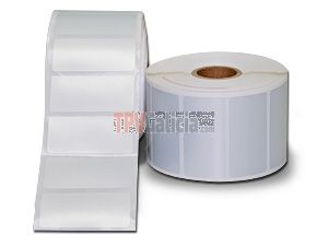 Rollos de Etiquetas Adhesivas  color Plata de Poliester para Impresoras Transferencia Térmica GODEX