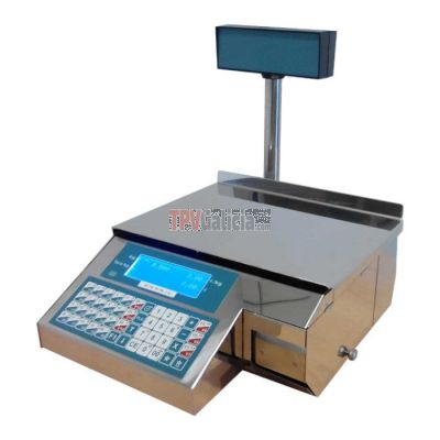 Balanza Registradora con Impresora y Etiquetadora - Serie CIES-DG-ETQ-TIQ - INOX