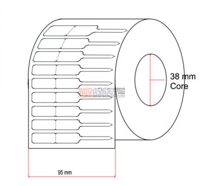 Etiquetas de joyería tipo lanza para anillos - 12mm x 28mm x 28mm