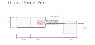 Rollo Etiquetas Joyería tipo lanza para anillos y conjuntos - Blanco - 11mm x 16mm x 16mm - 1.250 etiq