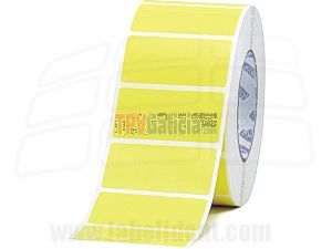 Rollos de Etiquetas Plásticas Amarillas de 40 x 30 ( CAJA 3 ROLLOS)