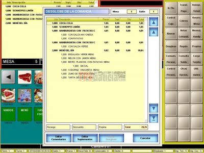 Software TPV para hosteleria BDP.Net táctil