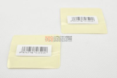 Etiqueta adhesiva curva transparentes (código de barras ) 72 x 60 cm- FEEL-SAFE DR AM 58 Khz - Desactivables - Rollo de 1000 unidades
