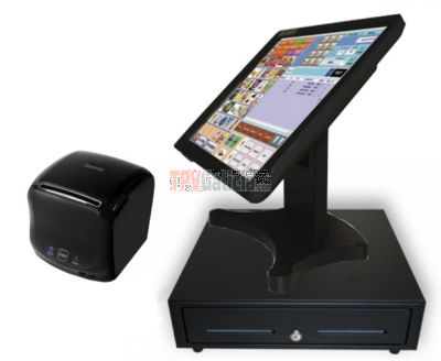Pack Monitor Táctil + Cajón 41x41 + Impresora de tickets 80 mm