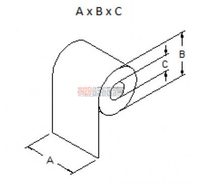 Caja de 50 rollos de papel térmico 62 x 85 x 40 mm