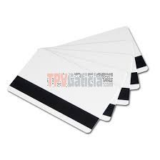 Tarjeta de banda magnética laminada PVC blanca 0,76 mm (Caja 50 unidades)