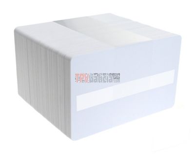 Tarjetas PVC blancas con panel de firma para impresoras de tarjetas (Pack de 100)