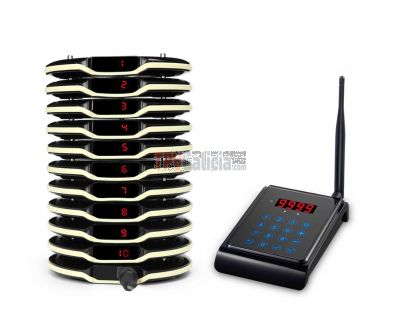 Kit Avisador Organizador de Clientes Inalámbrico - TG-WIFI-PLUS - Kit completo de 10 avisadores, base cargadora y unidad de control.