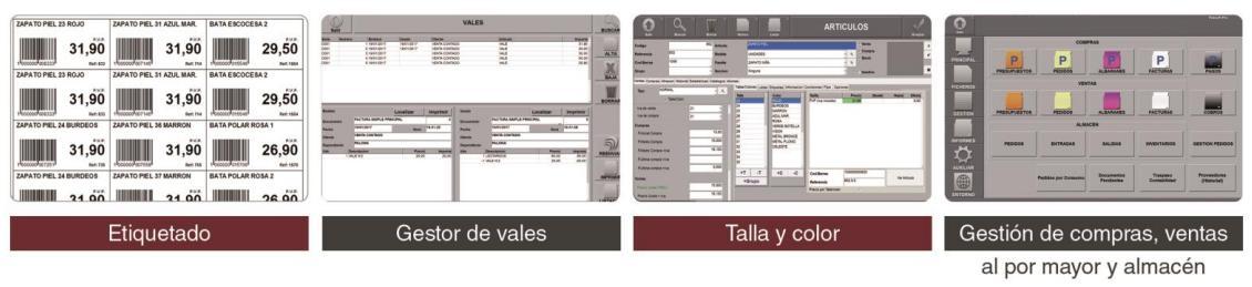 Software para COMERCIO MINORISTA, Librerías, Zapaterías, tiendas moda, peluquerías, Control de Stock, tallas y colores, etc.