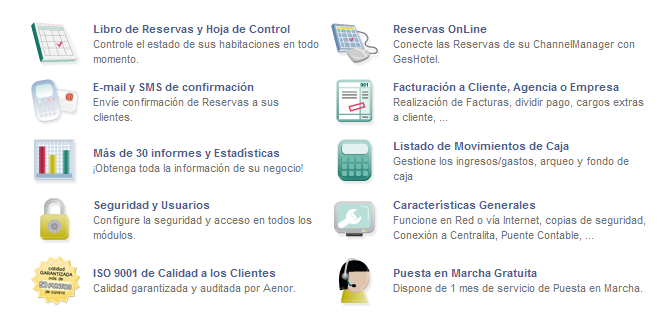 Programa de Gestión para el control integral de Hoteles GESHOTEL Programa de Gestión para el control integral de Hoteles GESHOTEL