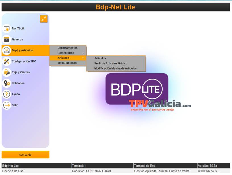 Pack TPV Táctil WINTRONIX NEO con programa de facturación BDP LITE para COMERCIOS