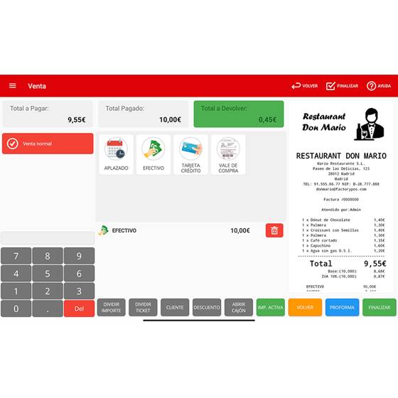 Pack TPV Táctil ALTAIRPOS WX-AN para Hosteleria