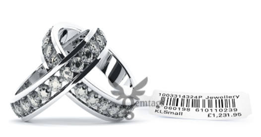 Etiquetas de joyería tipo lanza para anillos - 10mm x 22mm x 22mm Etiquetas de joyería tipo lanza para anillos - 10mm x 22mm x 22mm
