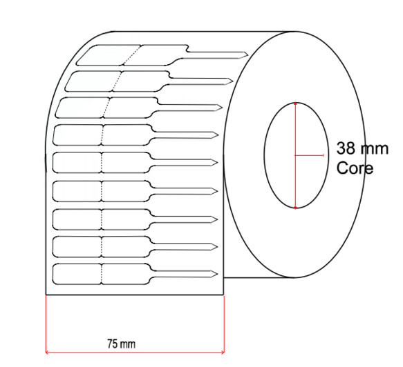 Etiquetas de joyería tipo lanza para anillos - 10mm x 20mm x 20mm