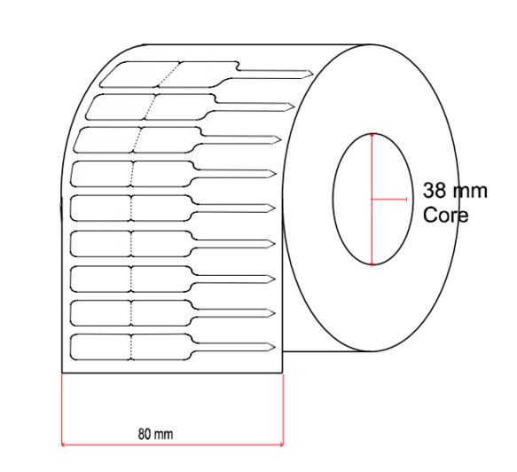 Etiquetas de joyería tipo lanza para anillos - 10mm x 22mm x 22mm